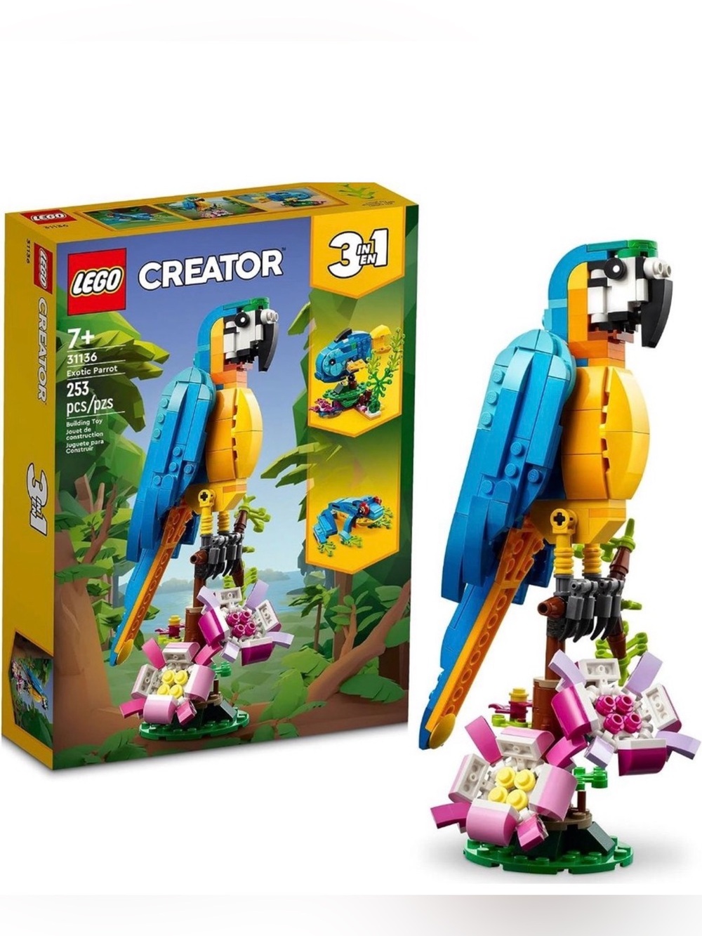 Lego 3 in 1 Build Set in Blue, Yellow and Green